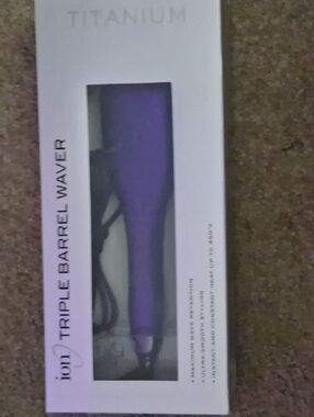 ion Triple Barrel Waver - Purple Titanium Styling Tool